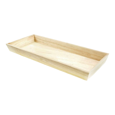 Heavy Duty Wooden Tray 17”x7.5”x1.5” 1/10ct